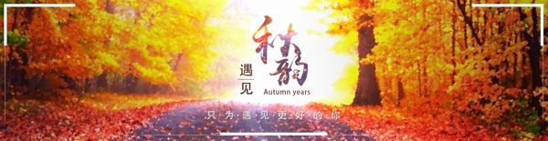 秋韵清新banner设计