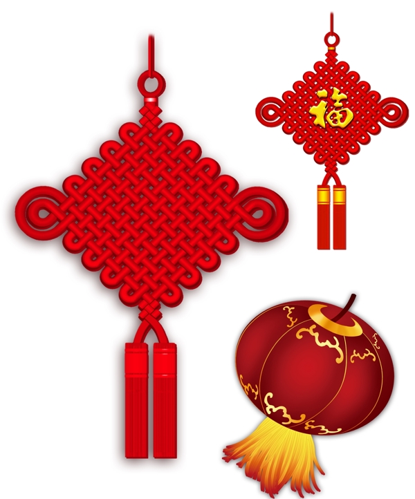 中国结红灯笼