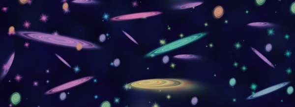 原创星云星空banner背景