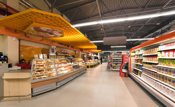 超市肉类奶类区域设计图片