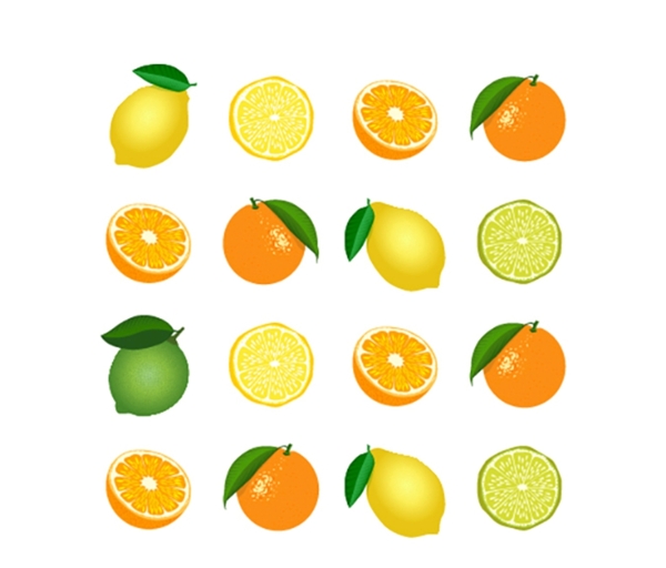 矢量柑橘