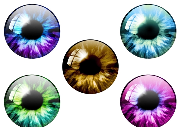 五款眼睛PSD分层素材图片