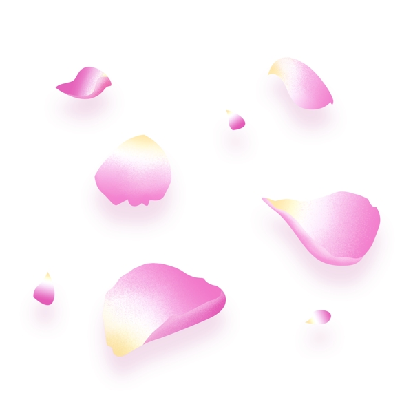 花瓣漂浮飘落粉色手绘