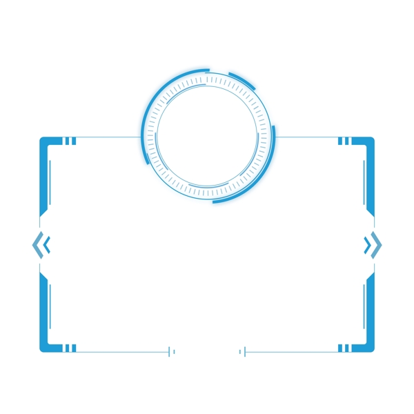 矢量蓝色科技边框元素