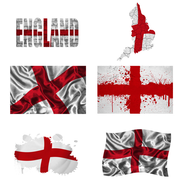 英格兰地图国旗图片