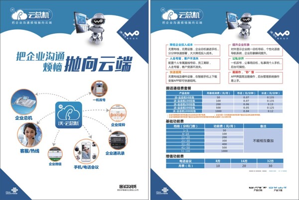 云总机海报单页