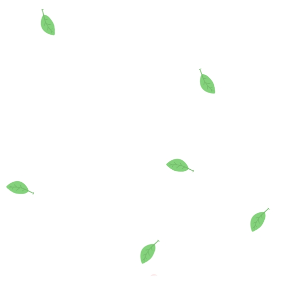 绿色漂浮叶子装饰