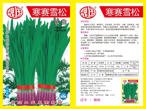 紫根韭菜包装设计图片