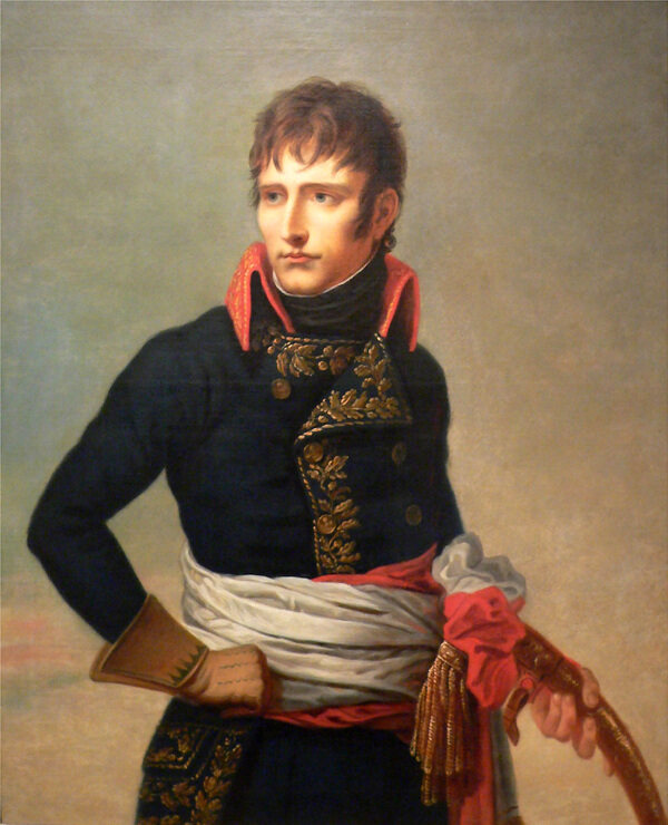 拿破仑勒桥之战站立油画图片