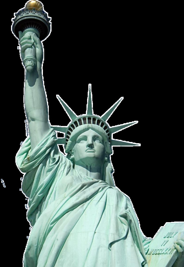 巍峨的自由女神雕像免抠png透明素材