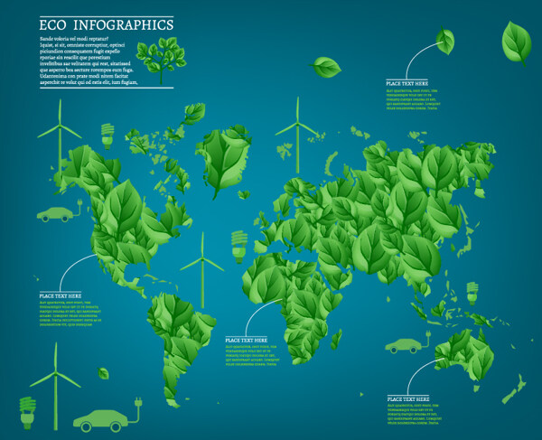 绿叶环保图表设计
