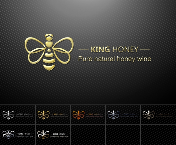 蜜蜂蜂蜜logo标志设计图片