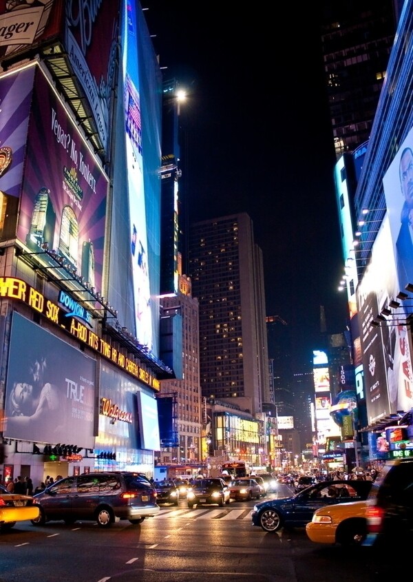 美国纽约夜景图片