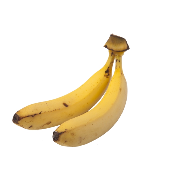 两个黄色的香蕉免扣图