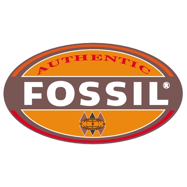 椭圆形FOSSIL简单logo设计