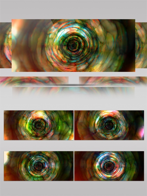 彩色漩涡隧道视频素材