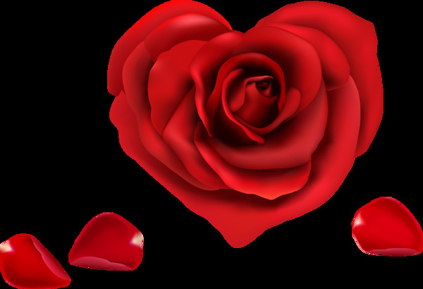 浪漫红色玫瑰元素