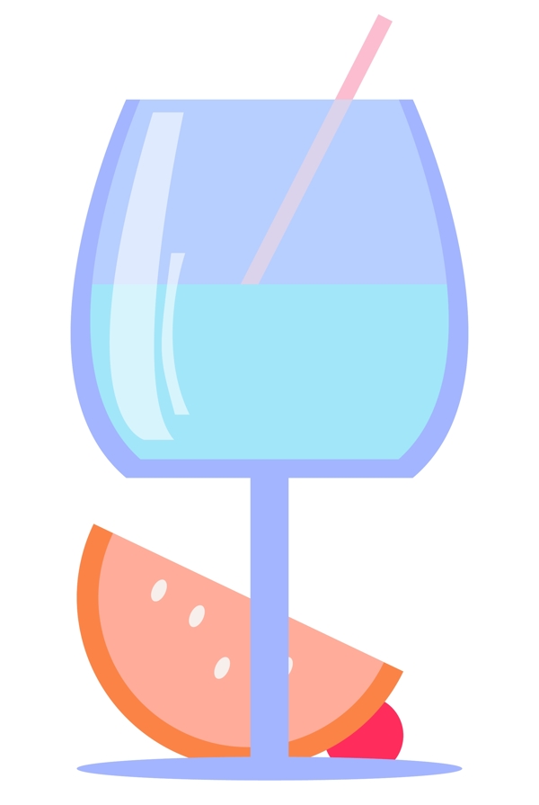蓝色橙子果汁