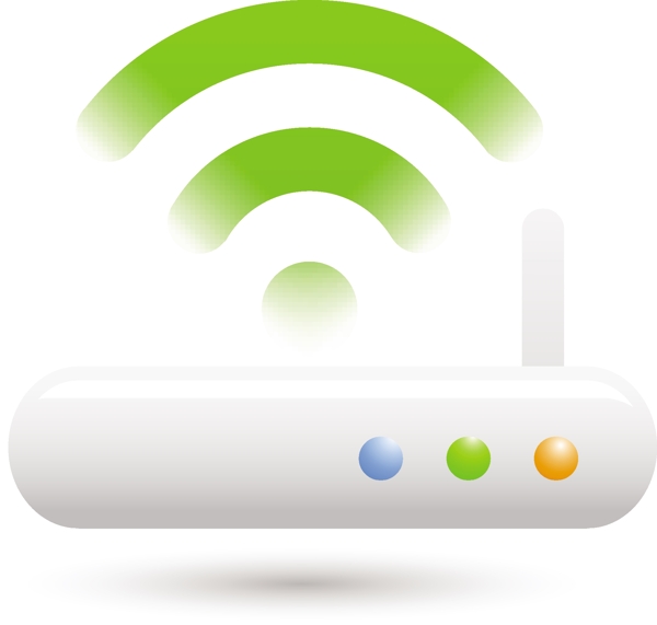 白色的WiFi路由器Lite通讯图标