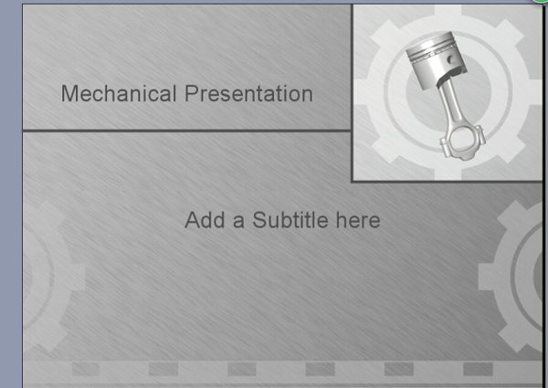 机械演示PPT模板