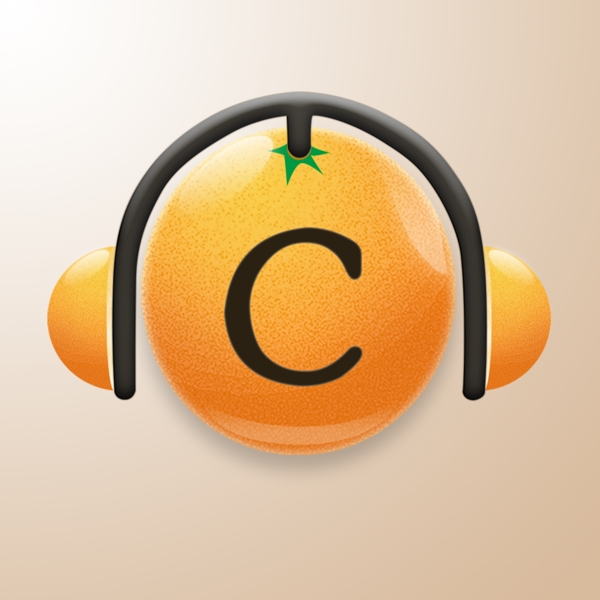 蹭歌音乐软件图标拟物橙色时尚