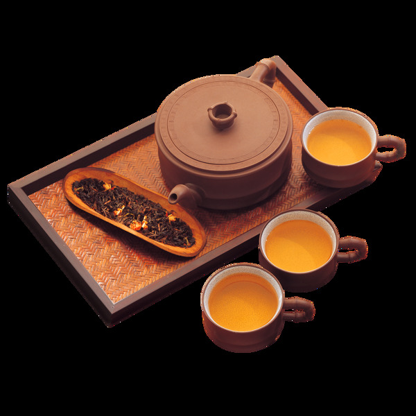 雅致褐色套装茶具产品实物