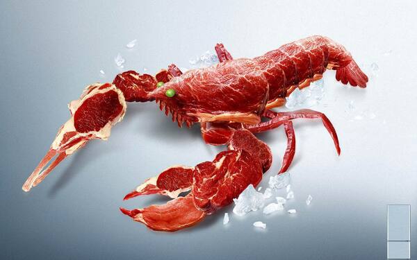 食品创意螃蟹图片