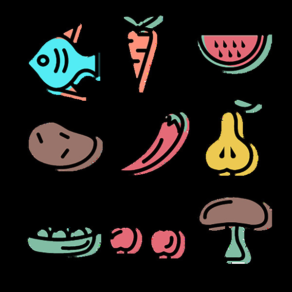 食物饮品ICON图标标志图片
