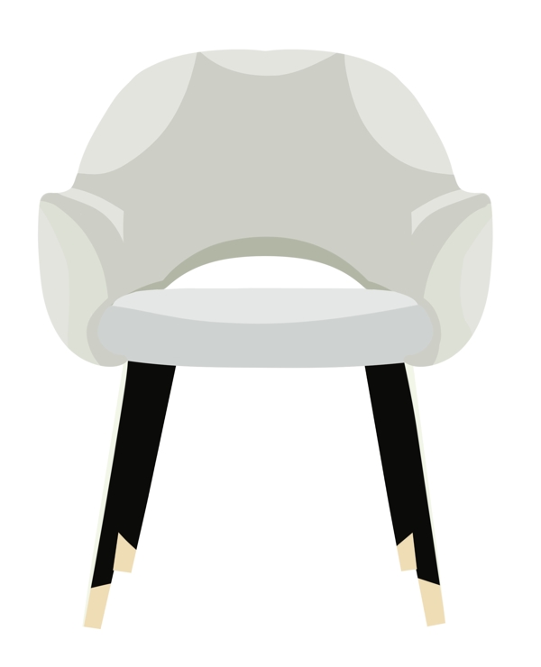 白色立体椅子