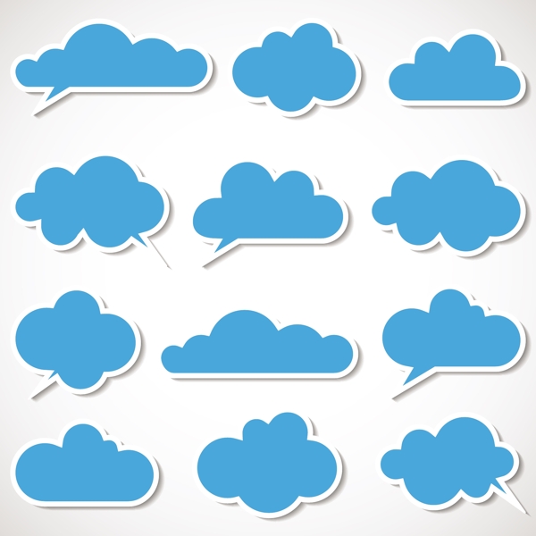 对话框式云朵设计