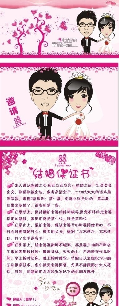 婚礼展板设计元素