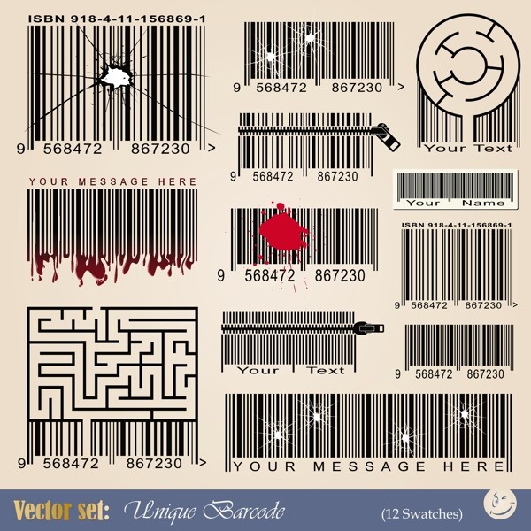条形码矢量图免费下载