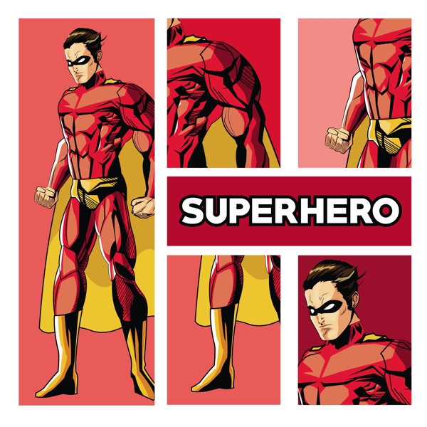 创意超级英雄卡通人物造型