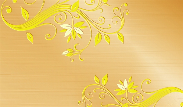 金色欧式花边花纹背景墙