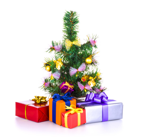 圣诞树与礼物图片