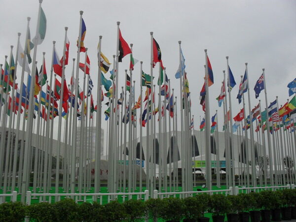 东方体育中心参赛国旗图片