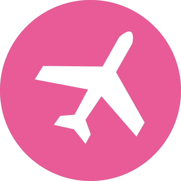 粉色飞机图标
