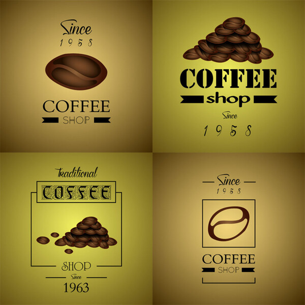 卡通咖啡豆海报图片