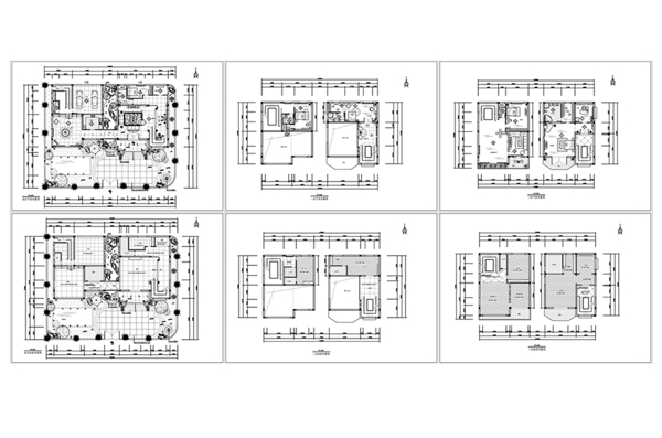 别墅欧式风格设计CAD施工图