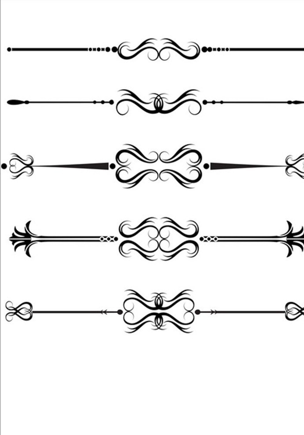 分割线标尺线花纹线条图片