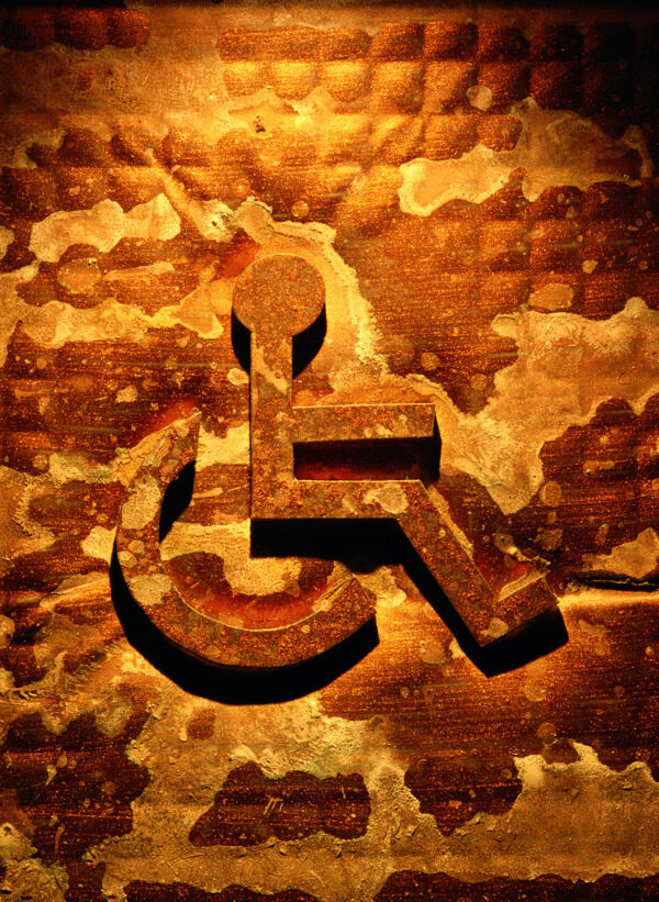 残疾人通道标志图片