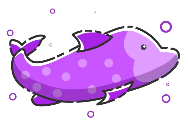 紫色鲸鱼动物