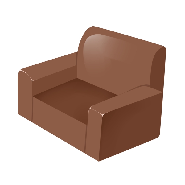 会客的棕色椅子插画