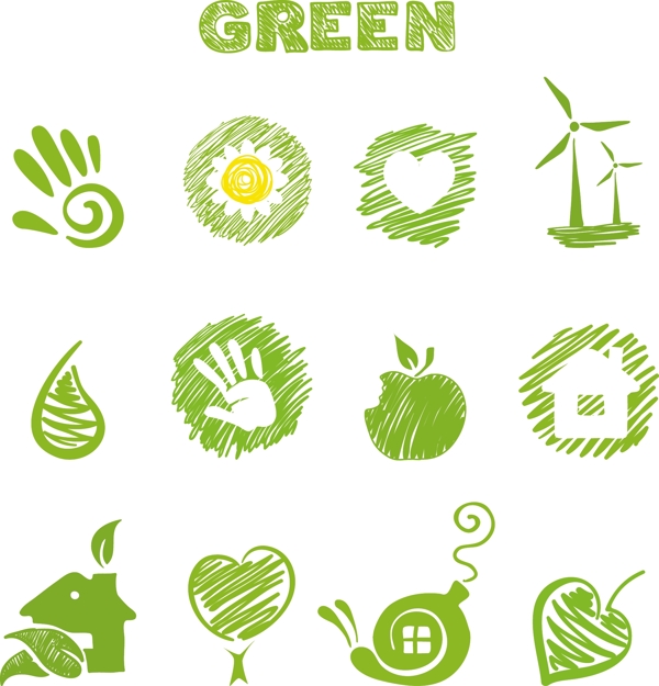 节能绿色环保图标图片