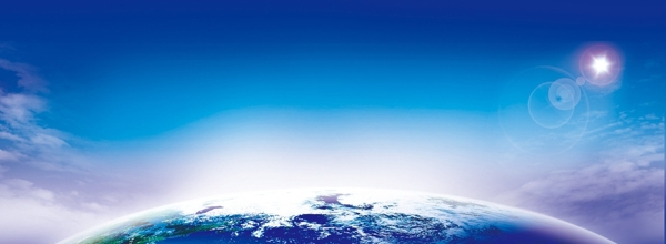 蓝色地球海报背景图片