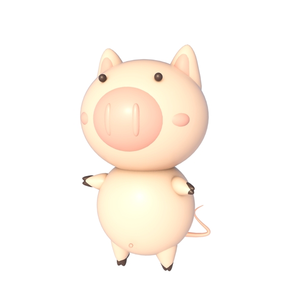 2019猪年要抱抱3D立体卡通小猪