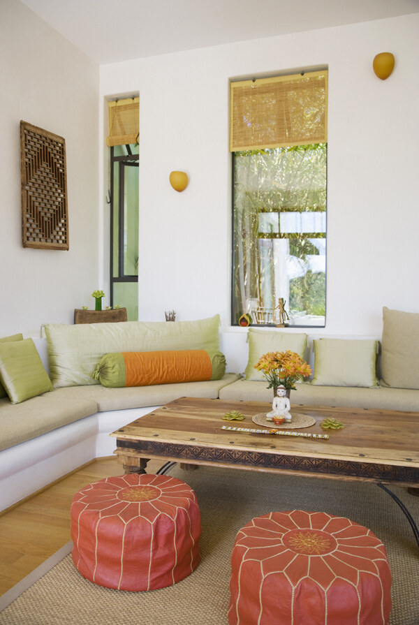 极简欧式舒适地毯挂画小清新客厅效果图