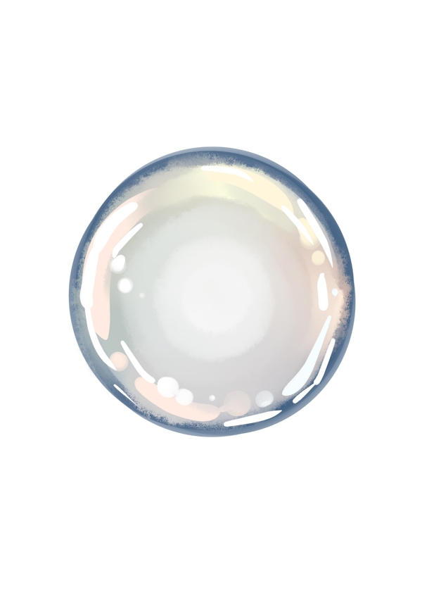 漂浮的透明气泡插画