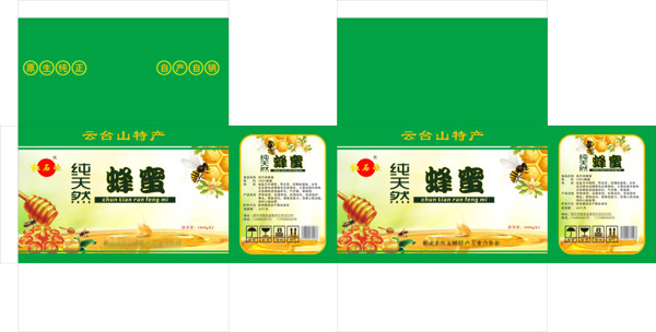 蜂蜜包装盒设计素材CDR免费下载