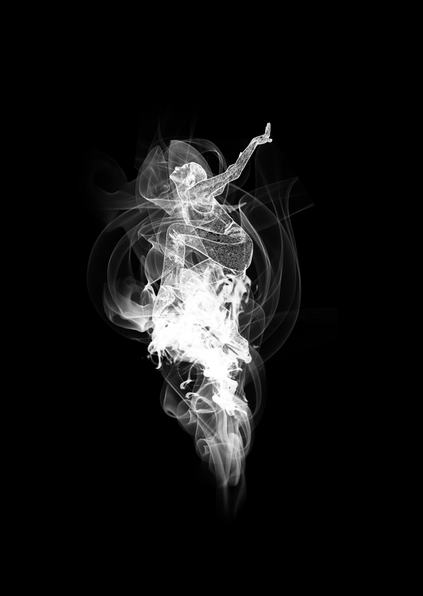 烟雾舞蹈人物